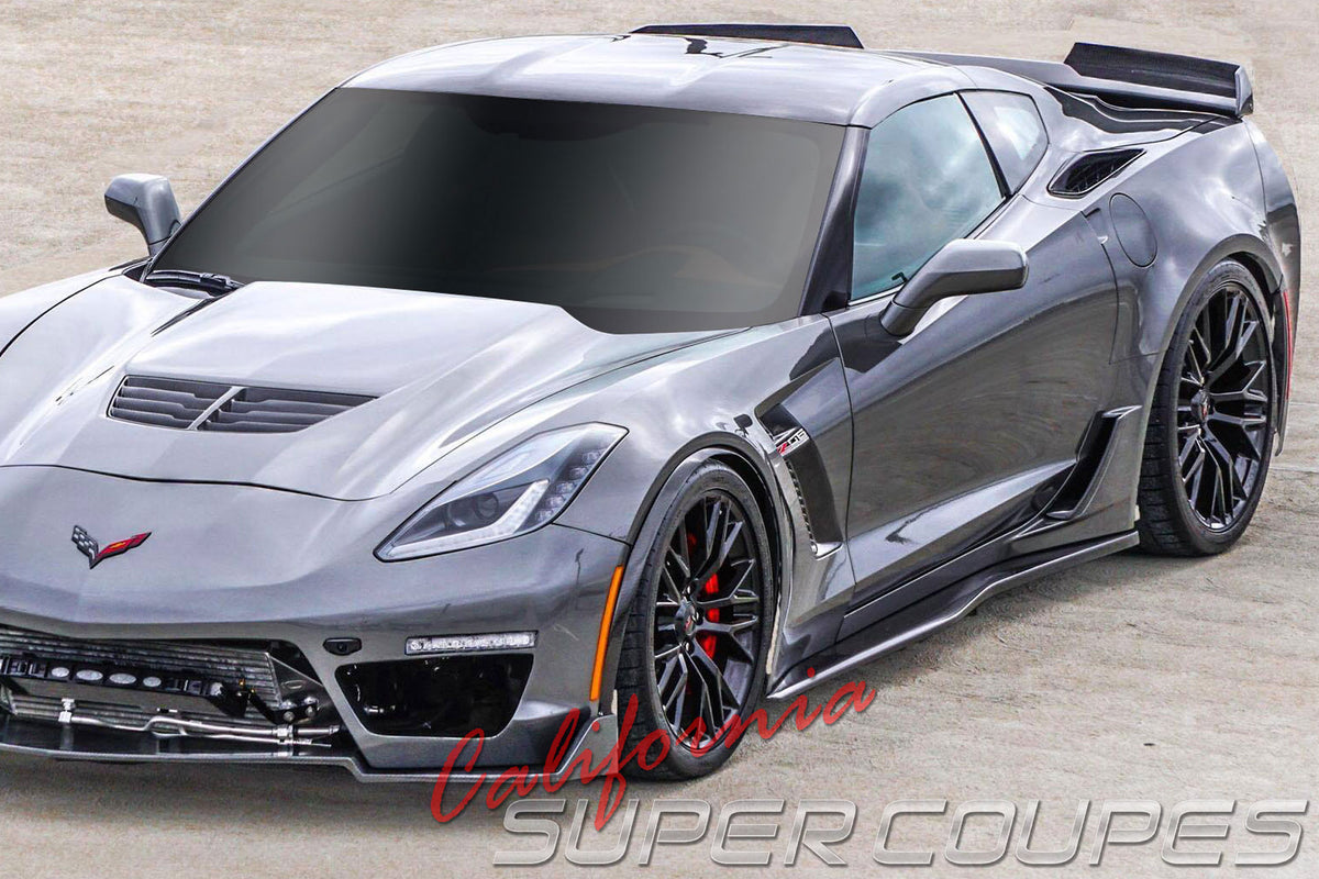 グレープシード　16-19 Side Skirts Z06 Style for Chevrolet Corvette C7 2014-2019 in