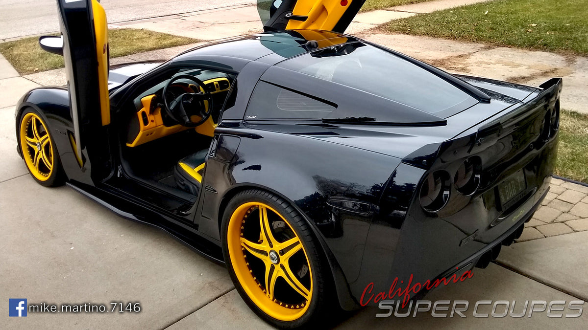Check out Mike's Chevrolet Corvette C6 featuring USA made products from Vertical Doors, Inc. and California Super Coupes.