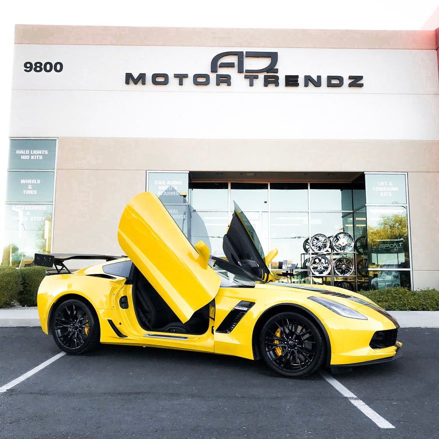 AZ Motor Trendz | Peoria, AZ | Chevrolet Corvette C7 with Vertical Lambo Doors Conversion Kit and other upgrades