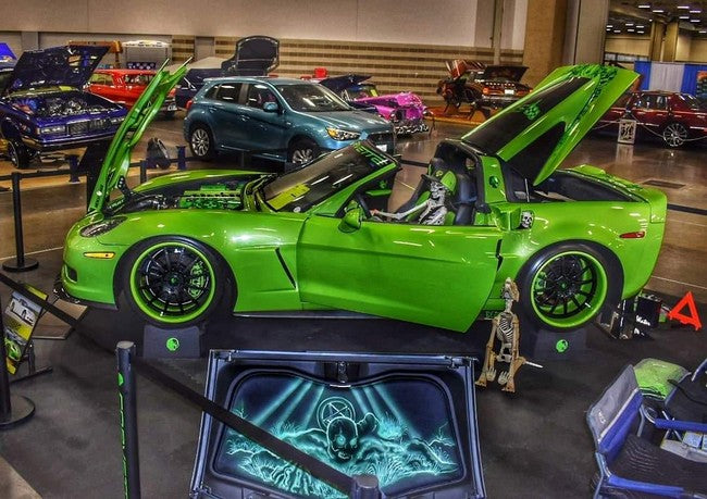 Tim's Chevrolet Corvette C6 with Window Rails, Halo, Rear Spoiler, and Wide Body rear Quarters