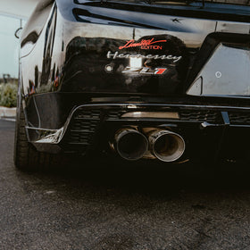2017-2025 Chevy Camaro ZL1 / ZL1 1LE EVO Diffuser W/ Smokey Reflectors Gloss Black - 0