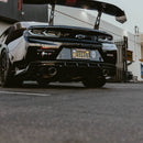2017-2025 Chevy Camaro ZL1 / ZL1 1LE EVO Diffuser W/ Smokey Reflectors Gloss Black-6