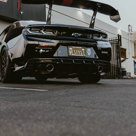 2017-2025 Chevy Camaro ZL1 / ZL1 1LE EVO Diffuser W/ Smokey Reflectors Gloss Black