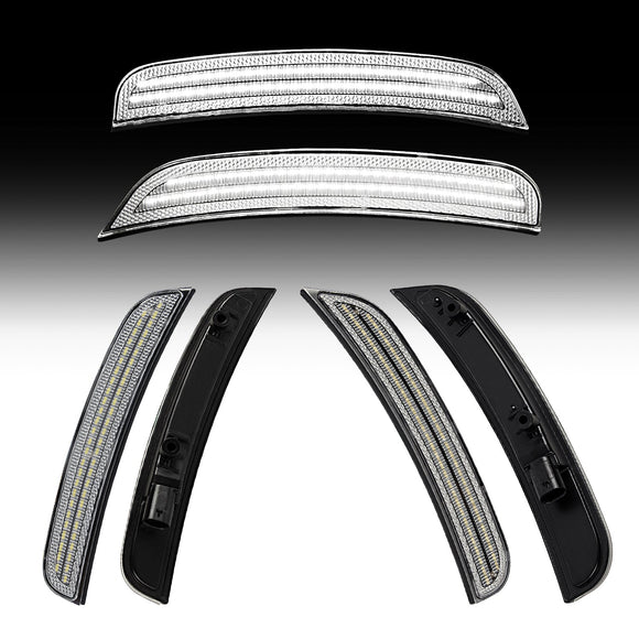 2015–2024 Dodge Charger Clear White LED Side Markers Set