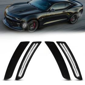 2016-2025 Chevrolet Camaro Smoked White LED Side Markers Set