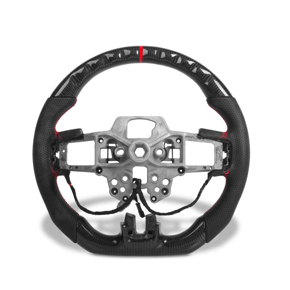 2018-2023 Mustang S550 Carbon Fiber Steering Wheel w/ Heated Core Pre Manufactured
