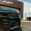 2019-2025 Chevy Camaro SS RS LT Black Panther ZL1 1LE 1PC Full Gloss Carbon Fiber Track Package Front Bumper Conversion for RS Headlights-39