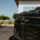 2019-2025 Chevy Camaro SS RS LT Black Panther ZL1 1LE 1PC Full Gloss Carbon Fiber Track Package Front Bumper Conversion for RS Headlights-40
