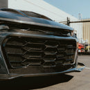 2019-2025 Chevy Camaro SS RS LT Black Panther ZL1 1LE 1PC Full Gloss Carbon Fiber Track Package Front Bumper Conversion for RS Headlights-38