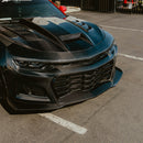 2019-2025 Chevy Camaro SS RS LT Black Panther ZL1 1LE 1PC Full Gloss Carbon Fiber Track Package Front Bumper Conversion for RS Headlights-35