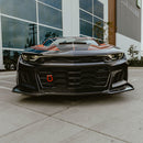 2019-2025 Chevy Camaro SS RS LT Black Panther ZL1 1LE 1PC Full Gloss Carbon Fiber Track Package Front Bumper Conversion for RS Headlights-3