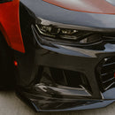 2019-2025 Chevy Camaro SS RS LT Black Panther ZL1 1LE 1PC Full Gloss Carbon Fiber Track Package Front Bumper Conversion for RS Headlights-12