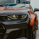 2019-2025 Chevy Camaro SS RS LT Black Panther ZL1 1LE 1PC Full Gloss Carbon Fiber Track Package Front Bumper Conversion for RS Headlights-16