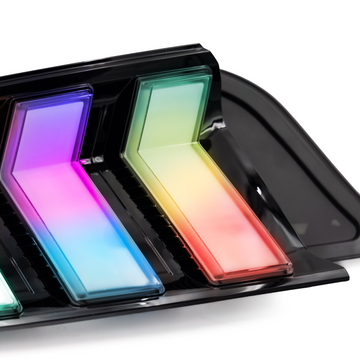 2015-2023 Mustang S550 Euro Taillights S650 Style RGB (Clear/Smoked) - 0