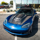 2005-2013 Corvette C6 Carbon Fiber ZR1-Style Double-Sided Vented Hood-3