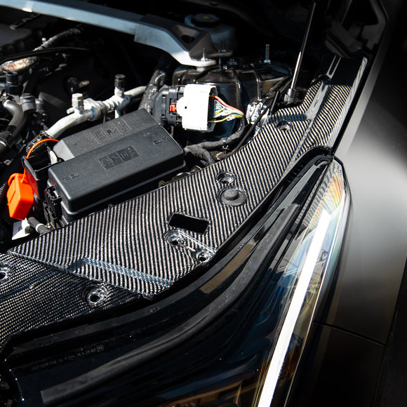 2025-2026 Cadillac CT5-V Blackwing Engine Panel Trim Radiator Cover Gloss Carbon Fiber 3pc Kit