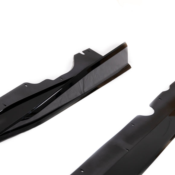 2020-2024 Corvette C8 Stingray Evo Style Side Skirts Gloss Black Pair