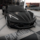 2020-2024 Corvette C8 Stingray Evo Style Front Lower Chin Splitter Gloss Black-1