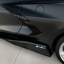 2020-2024 Corvette C8 Stingray Evo Style Side Skirts Gloss Black Pair-12