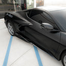 2020-2024 Corvette C8 Stingray Evo Style Side Skirts Gloss Black Pair-15