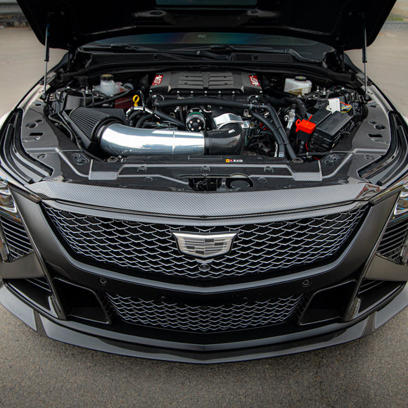 2025-2026 Cadillac CT5-V Blackwing Front Bumper Top Upper Shell Pre Preg Gloss Carbon Fiber Replacement