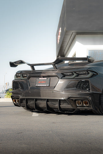 2020-2025 Corvette C8 Type-Z07 Style Carbon Fiber Rear Spoiler 1pc For Stingray - 0