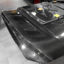 OPEN BOX 2015-2017 Ford Mustang Gloss Carbon Fiber Hood Terminator Aggressive Style-7