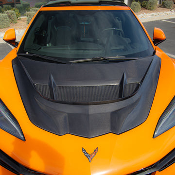 2020-2026 Corvette C8 Type-ZR1 Double Sided Carbon Fiber 2pc Hood For Stingray/Z06/E-Ray - 0