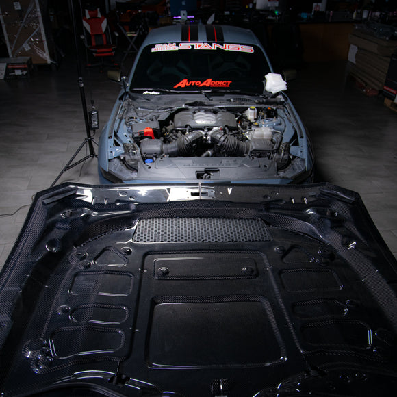 2024-2025 Mustang S650 Type-LM Carbon Fiber Double Sided Hood