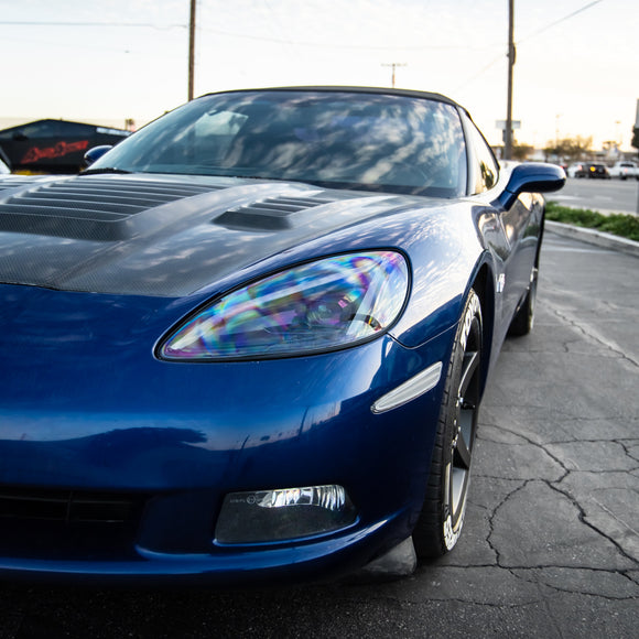 2005-2013 Corvette C6 Projector LED Headlights C8 Style Amber Sequential Turn Signals