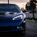 2005-2013 Corvette C6 Projector LED Headlights C8 Style Amber Sequential Turn Signals-17