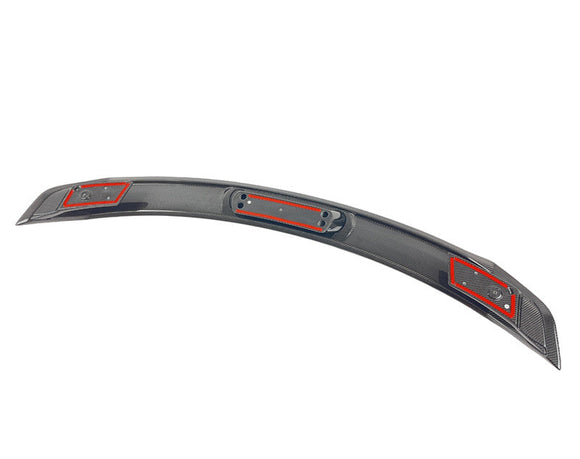 2024+ Mustang S650 Dark Horse Rear Spoiler Gloss Carbon Fiber 2pcs