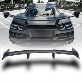 2020-2025 Corvette C8 Type-ZR1 Carbon Fiber 1pc Spoiler w/ Z06 Rear Bumper Kit For Stingray - 0