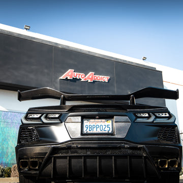 2020-2026 Corvette C8 Type-Z07 Style Rear Spoiler Carbon Fiber 2pc For Stingray - 0