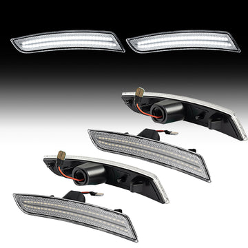2016-2025 Chevrolet Camaro Clear White LED Side Markers Set - 0