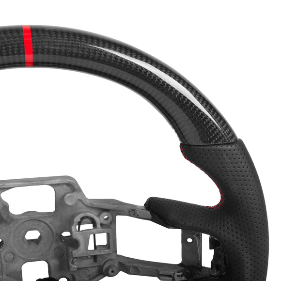 2018-2023 Mustang S550 Carbon Fiber Steering Wheel w/ Heated Core Pre Manufactured