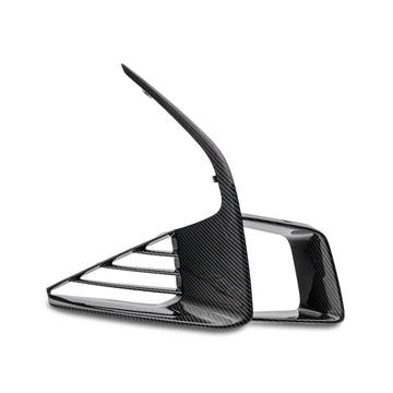 2025-2026 Cadillac CT5-V Blackwing Front Side Outer Grilles Pre Preg Gloss Carbon Fiber Pair - 0