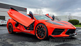 ZLR Door Conversion Kit installed on Ray's Chevrolet Corvette C8. Installation and manufacturing done by Vertical Doors, Inc.
