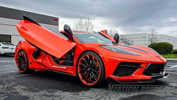 ZLR Door Conversion Kit installed on Ray's Chevrolet Corvette C8. Installation and manufacturing done by Vertical Doors, Inc.
