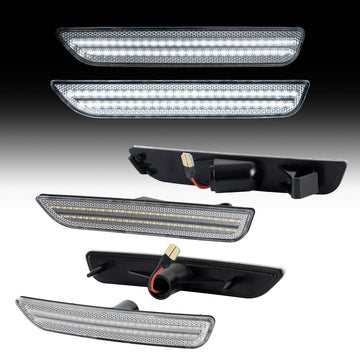 2010-2014 Ford Mustang Clear White LED Side Markers - 0