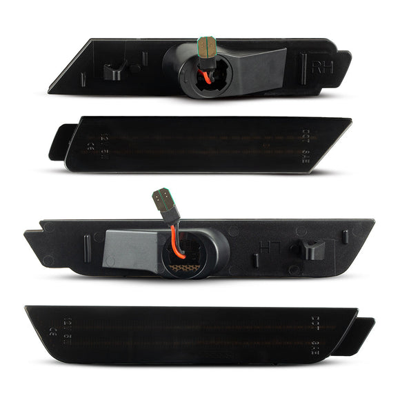 2010-2015 Chevrolet Camaro Smoked White LED Side Markers Set