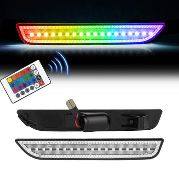 2010-2014 Ford Mustang RGB Clear LED Side Markers - 0