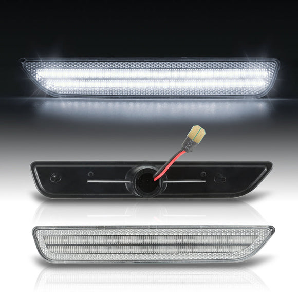 2010-2014 Ford Mustang Clear White LED Side Markers