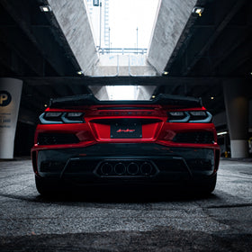 2020-2026 Corvette C8 Euro Smoke Style LED Taillights Amber Sequential Pair - 0
