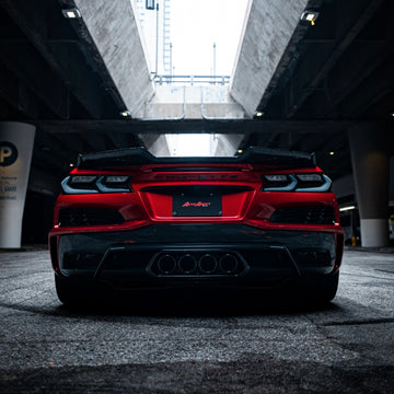 2020-2026 Corvette C8 Euro Smoke Style LED Taillights Amber Sequential Pair - 0