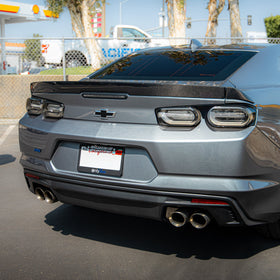 2016-2025 Chevy Camaro Type-SS 1LE Gloss Carbon Fiber 3pc Rear Spoiler - 0