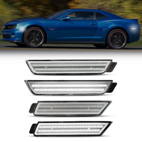 2010-2015 Chevrolet Camaro Clear White LED Side Markers Set