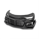 2019-2025 Chevy Camaro SS RS LT Black Panther ZL1 1LE 1PC Full Gloss Carbon Fiber Track Package Front Bumper Conversion for RS Headlights-4