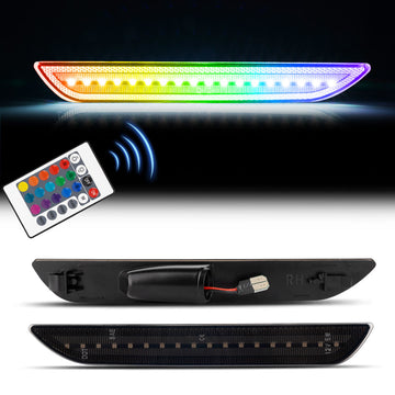 2015-2023 Mustang S550 RGB Smoked LED Side Marker - 0
