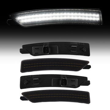 2024-2026 Ford Mustang S650 Smoke White LED Side Markers - 0